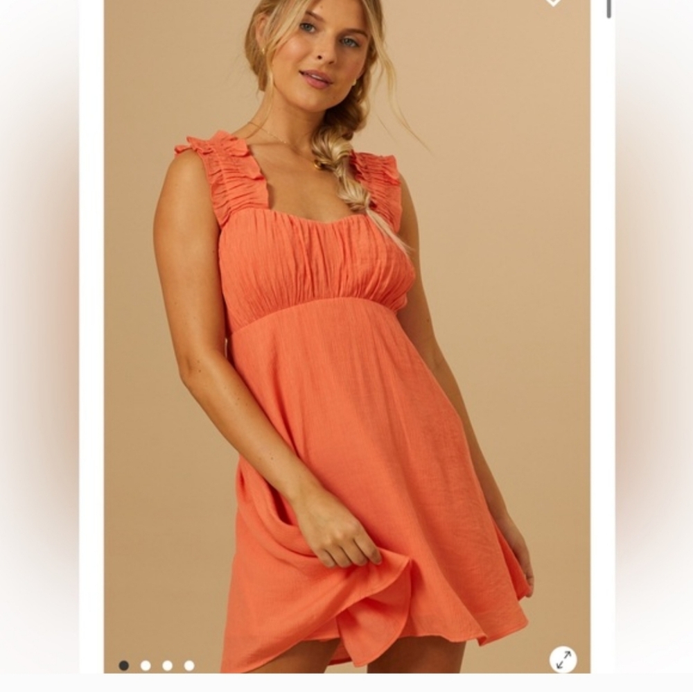 Altar'd State Orange Blake Minidress Size Large